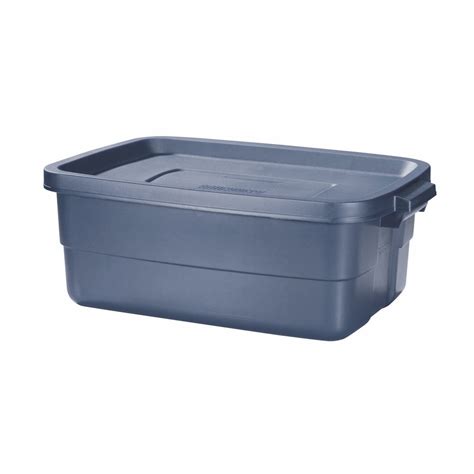 rubbermaid roughneck 10 gallon box dark indigo metallic|rubbermaid roughneck storage containers.